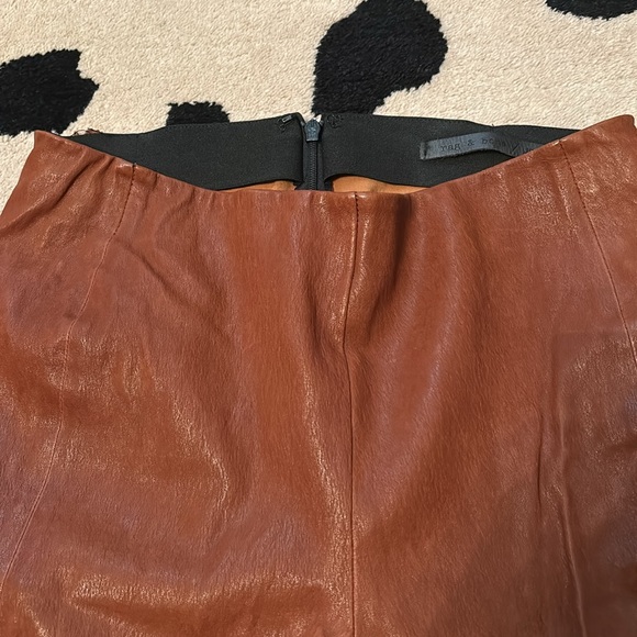 Rag & Bone lamb leather pants cognac brown size 8 - Picture 2 of 6
